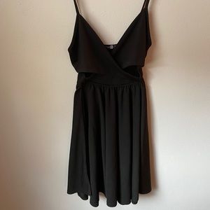 Black Mini Dress with Cutouts - Size US 10- Boohoo